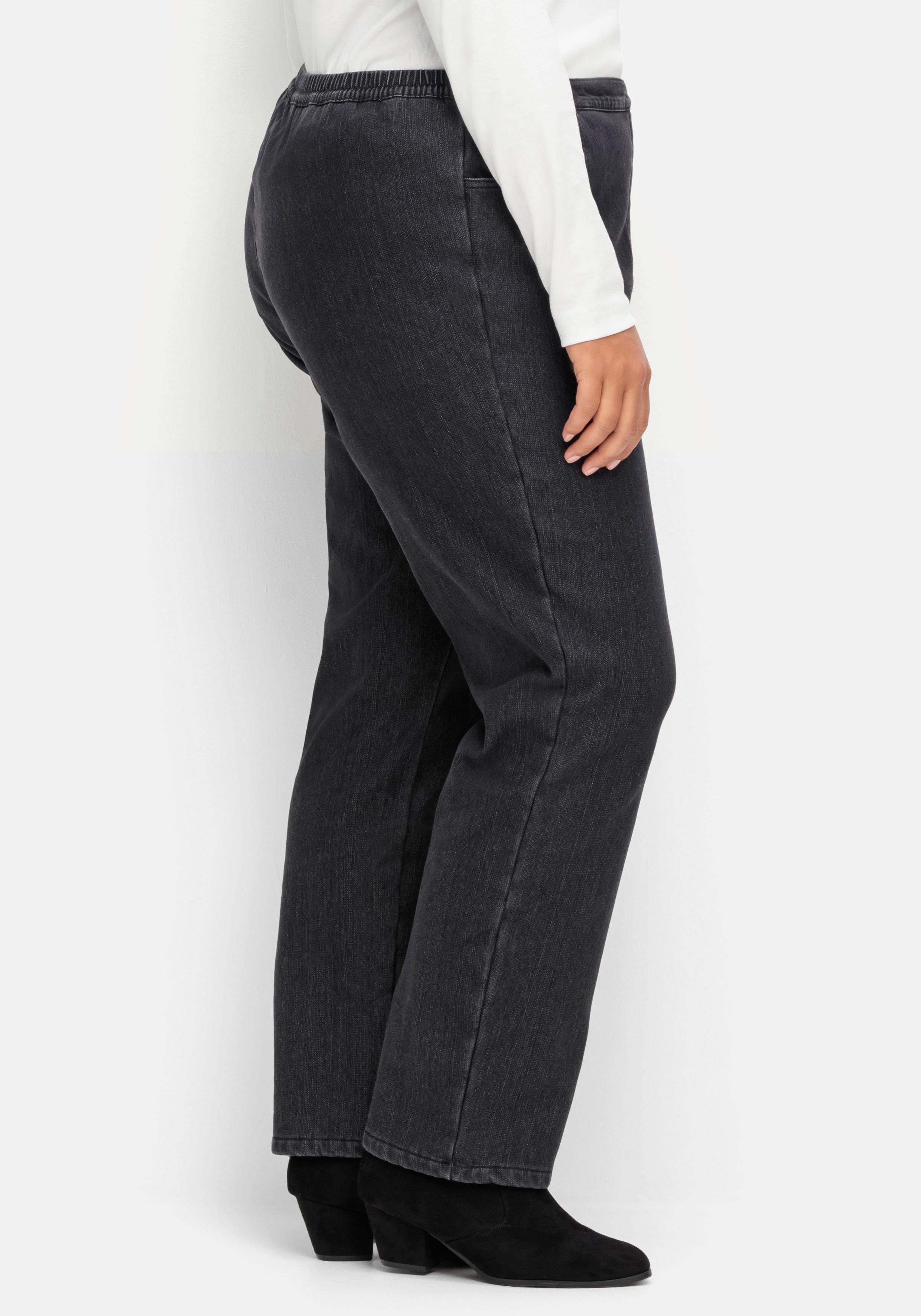 Thermojeans mit Komfortbund und Fleece-Futter