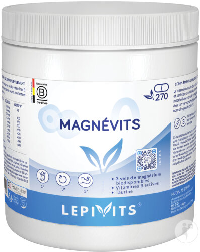 Lepivits Magnévits Complément Alimentaire 270 Gélules