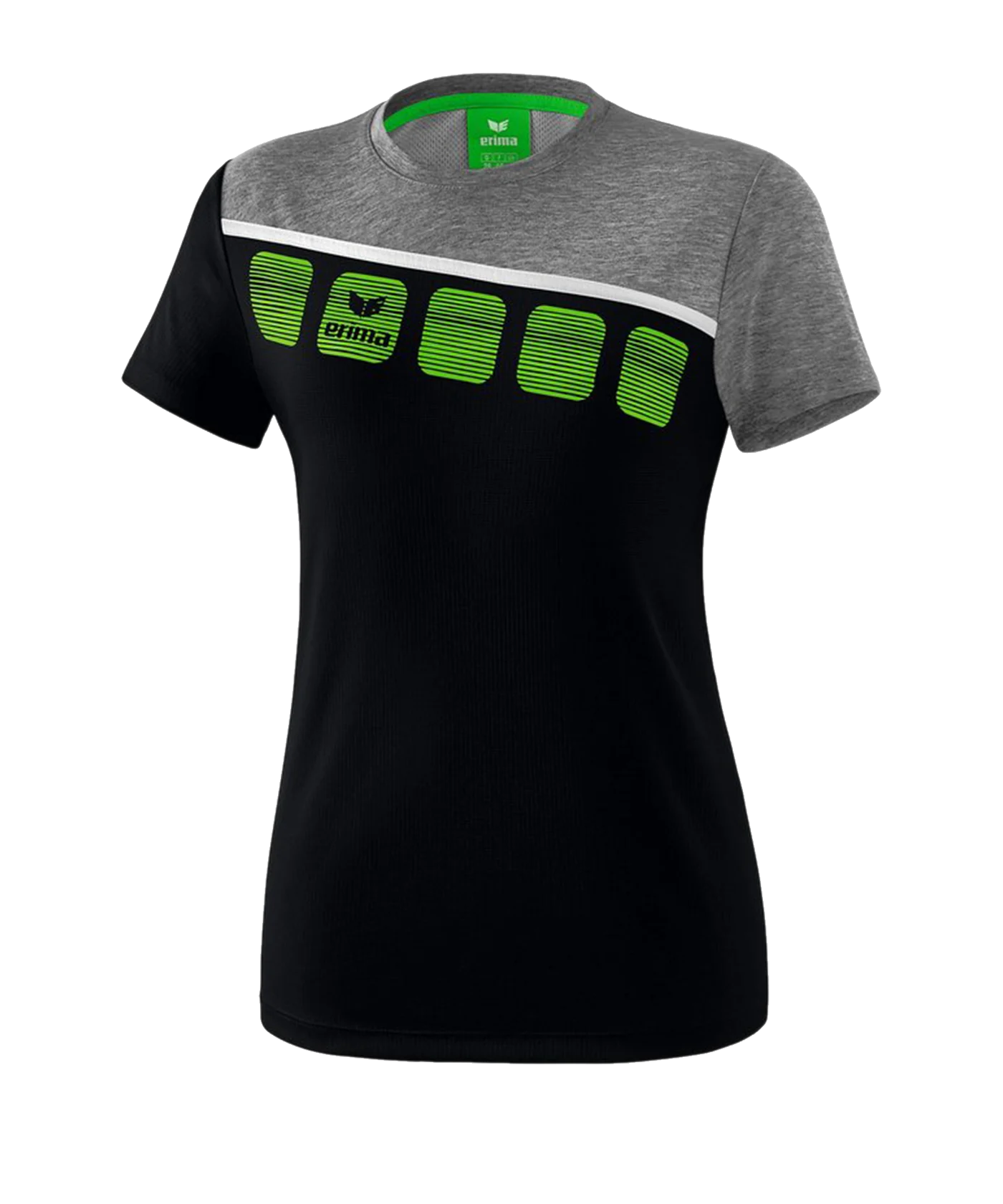 Erima 5-C T-Shirt Damen Schwarz Grau