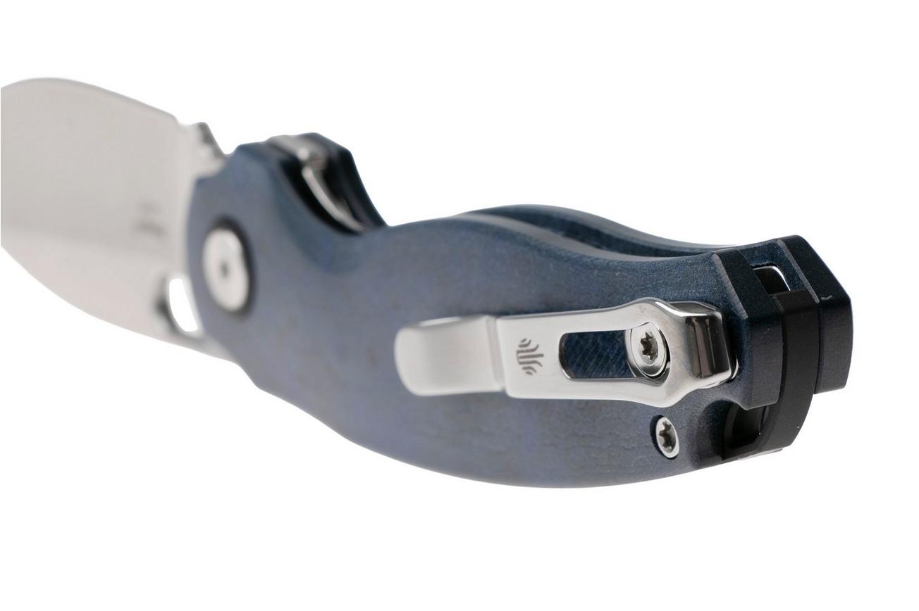 Kizer Vanguard Seagull V3770A2 Stonewashed 14C28N, Blue Canyon Richlite, zakmes
