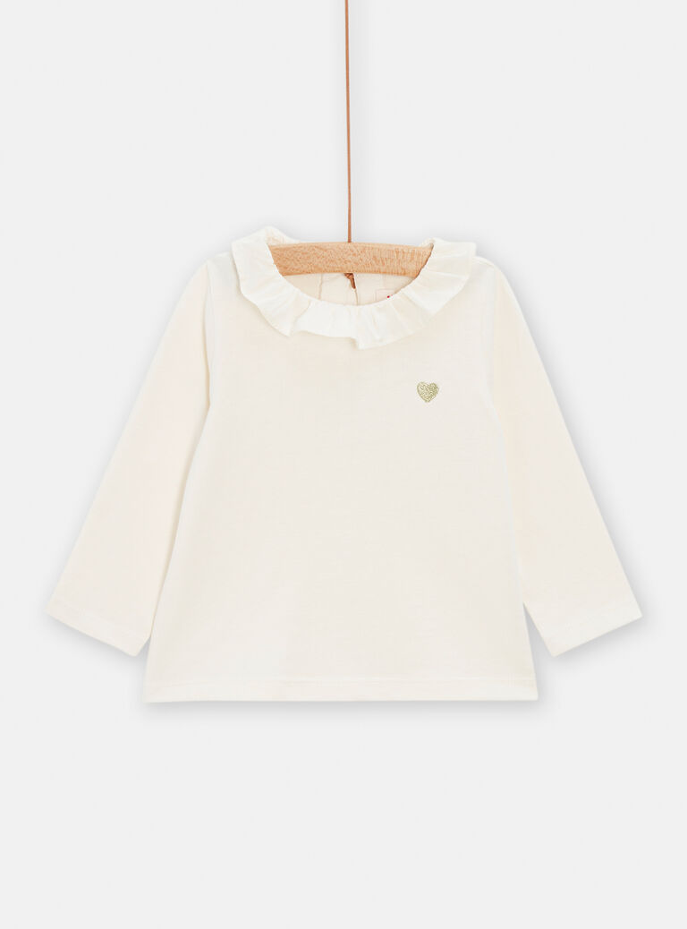 Brassière écrue pour bébé fille