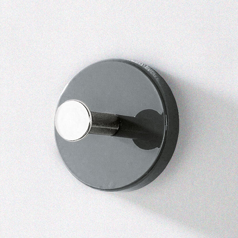 Garderobenhaken Mary Grau Hochglanz Ø 7 cm