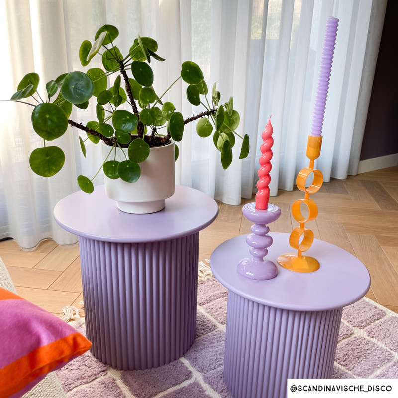 Bijzettafels Oslo - lila - set van 2