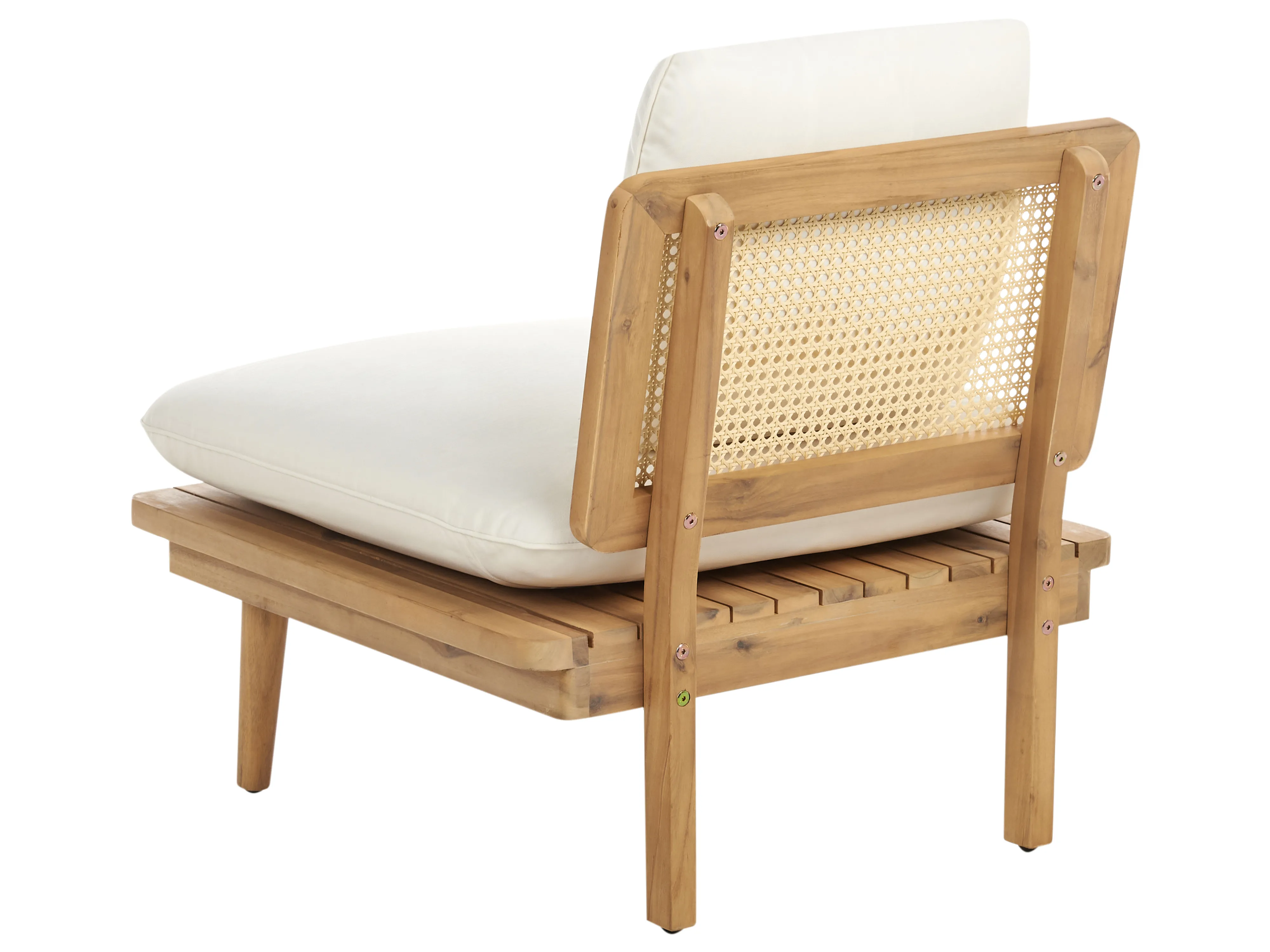 Loungeset met tafel 4-zits ACCADIA Gecertificeerd acaciahout Lichtbeige