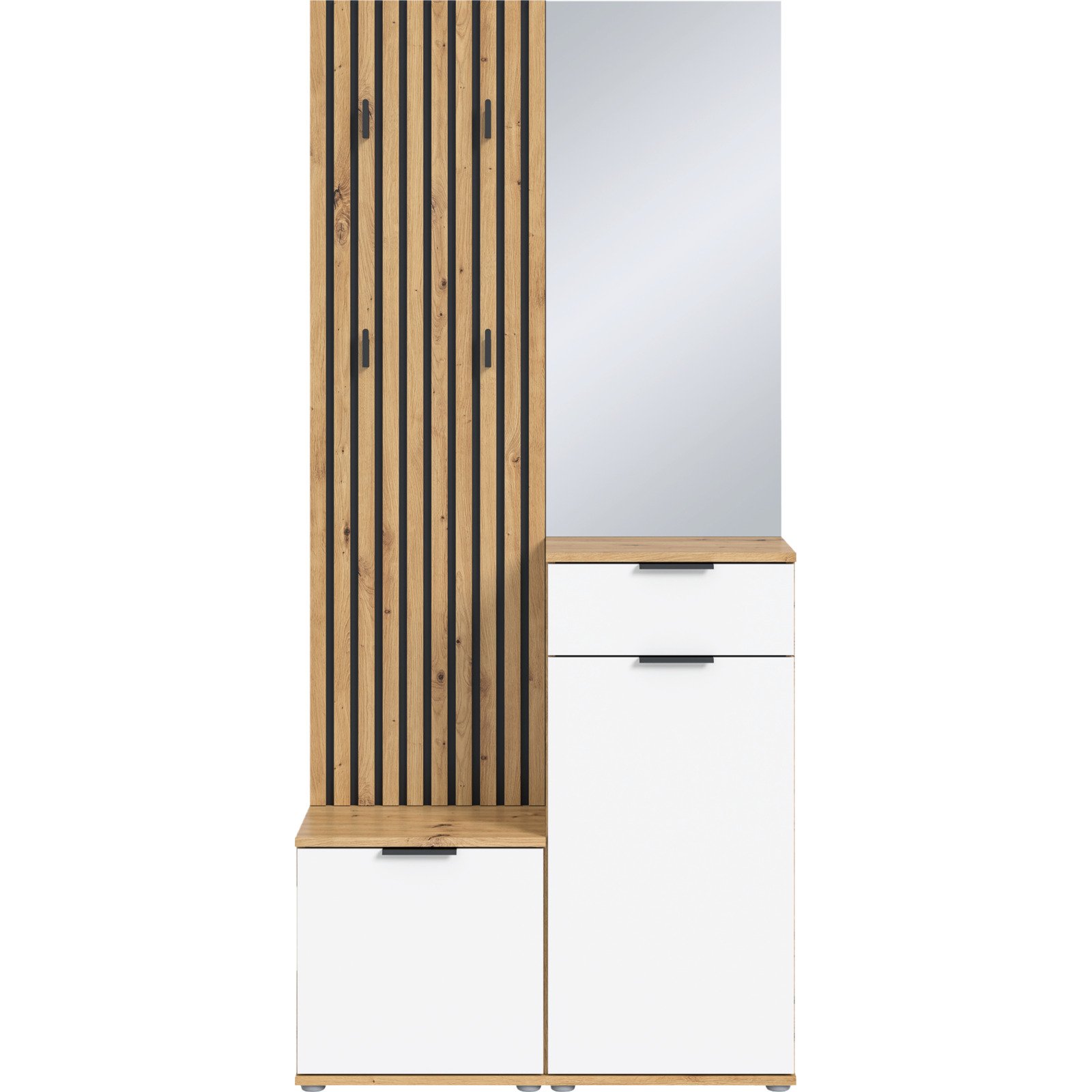 Kompakt-Garderobe Lian Dekor Eiche Artisan 88 x 195 x 35 cm
