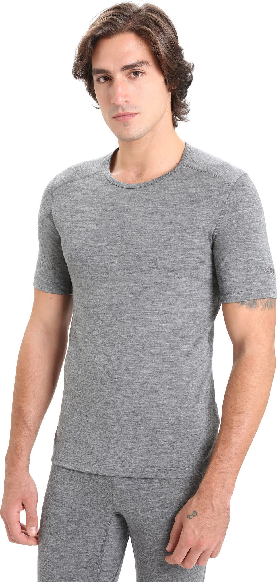 Merino 200 Oasis SS Crewe Thermal Top Herre 013/Gritstone Heather