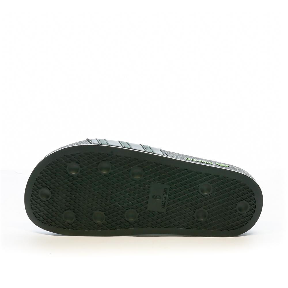 Adidas Claquettes Noir/Vert Adidas Adilette HP6266