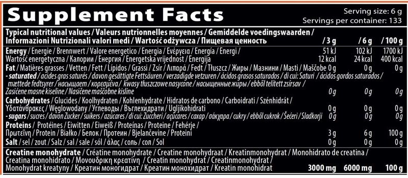 QNT - Creatine Monohydrate - Poeder - 300 gr - Puur Creatine Monohydraat