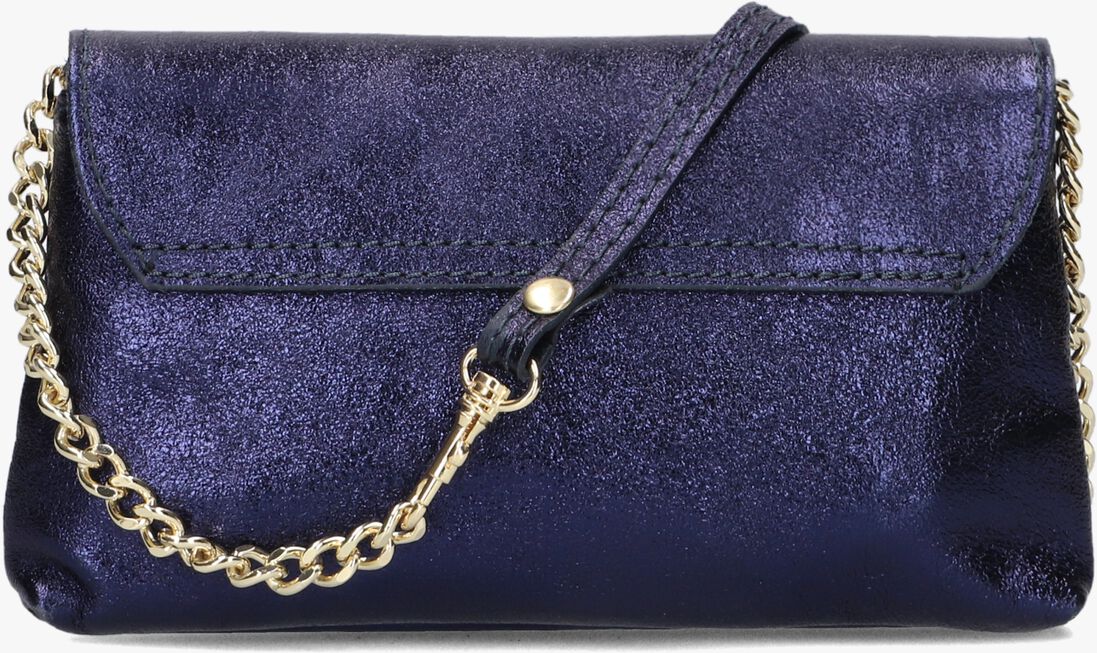 blauwe lina locchi schoudertas finley met