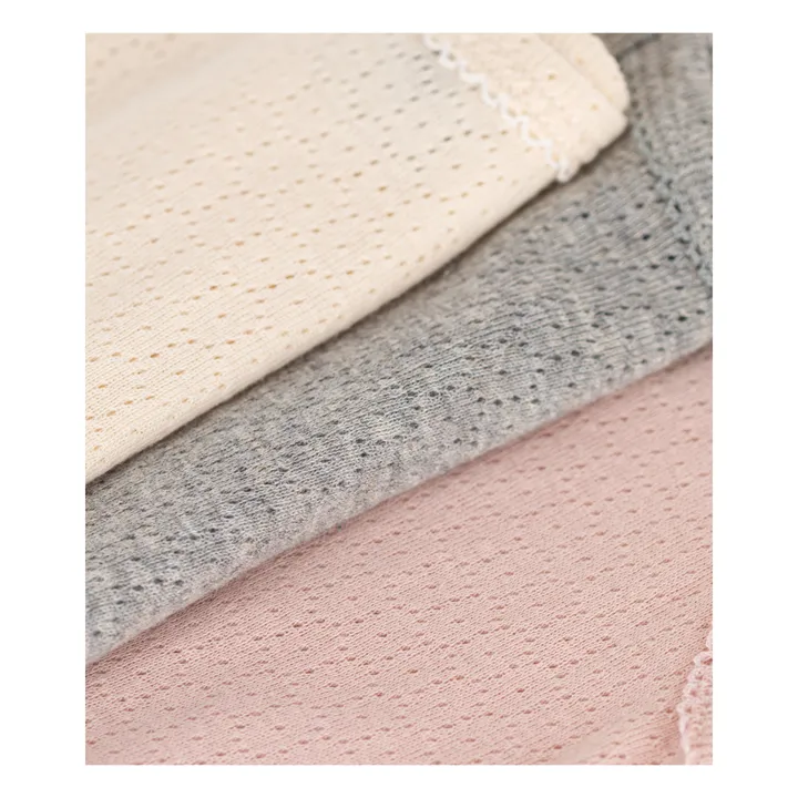 Petit Bateau Lot 3 Bodies Bretelles Ajourés | Rose
