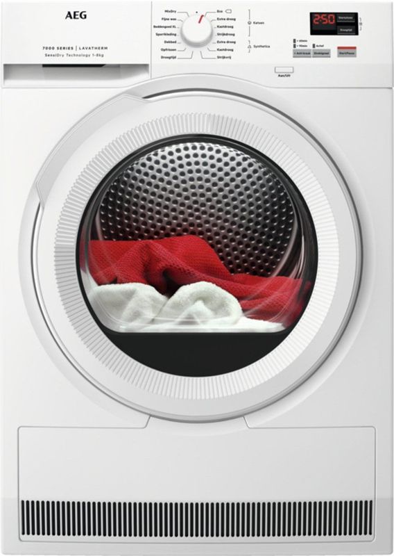 AEG - TR718L2Z - Warmtepomp Droger - Wit - Energieklasse A++ - 8 kg Trommel