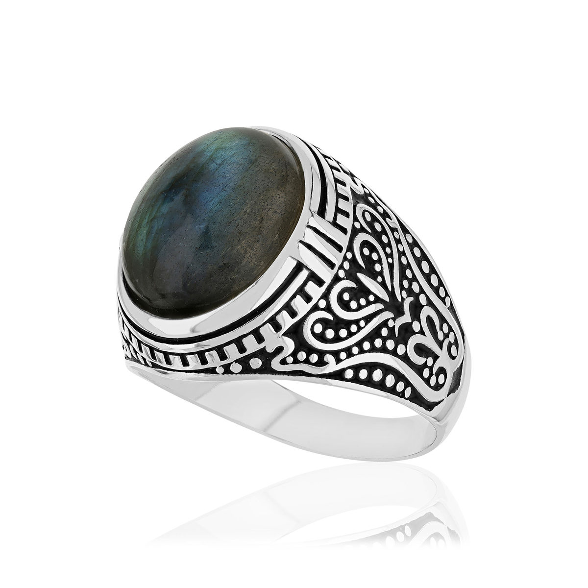 Bague argent 925 labradorites
