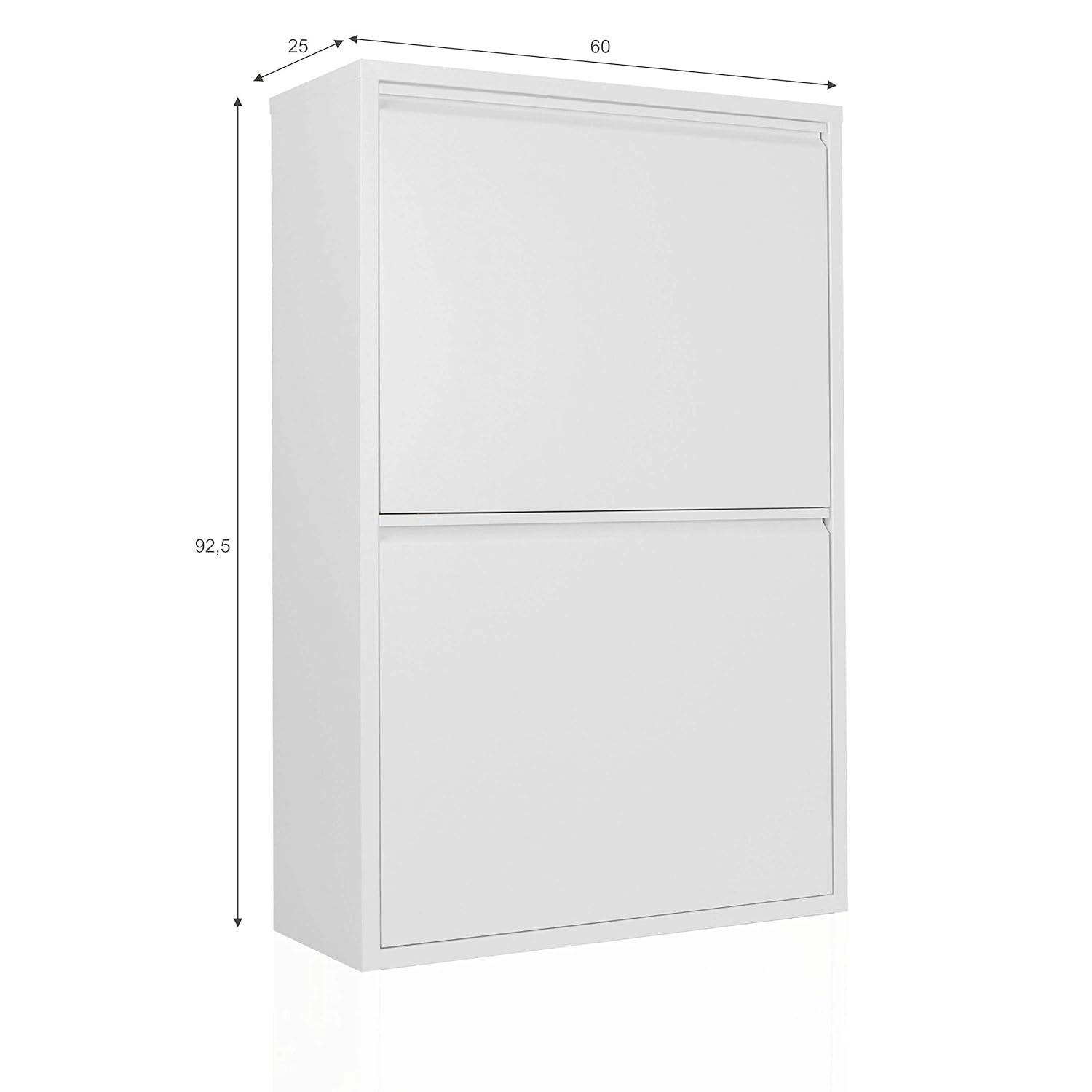 Betten-ABC Refina Mehrzweckschrank, Mülltrenner, platzsparend, aus pflegeleichtem Metall Farbe: Weiß, Größe 4 x 15 L