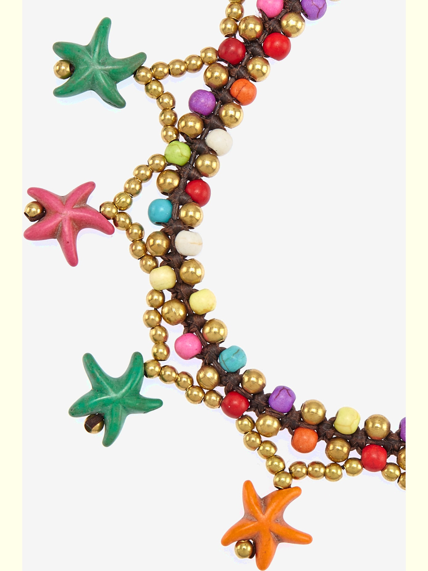 Superbe chaîne de cheville avec pendentifs étoile de mer