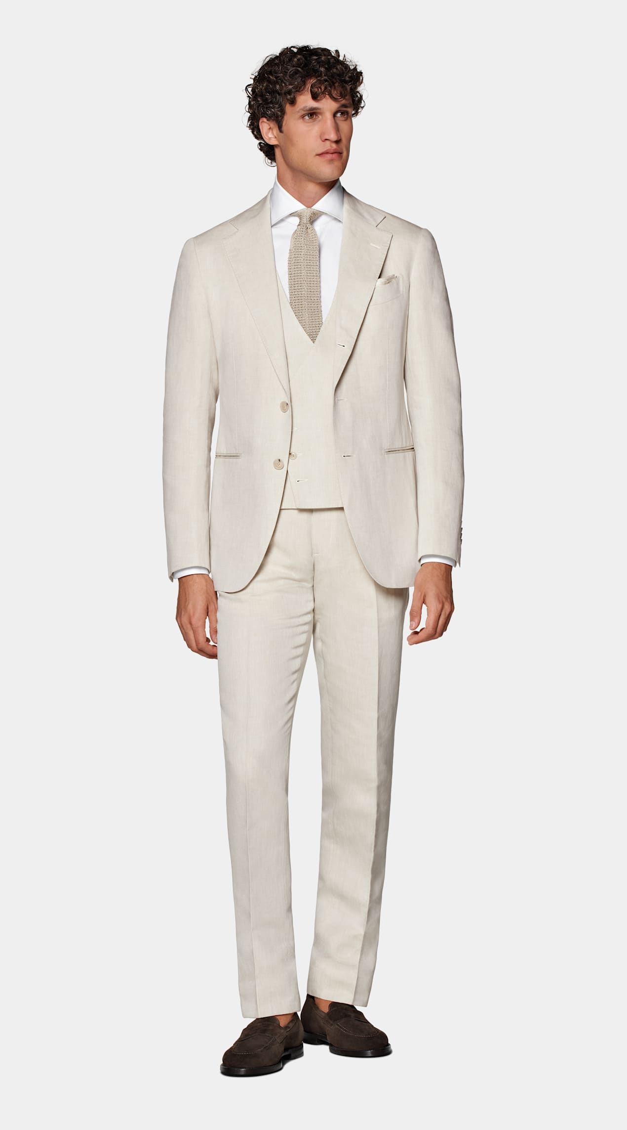 Costume trois pièces Havana coupe Tailored sable