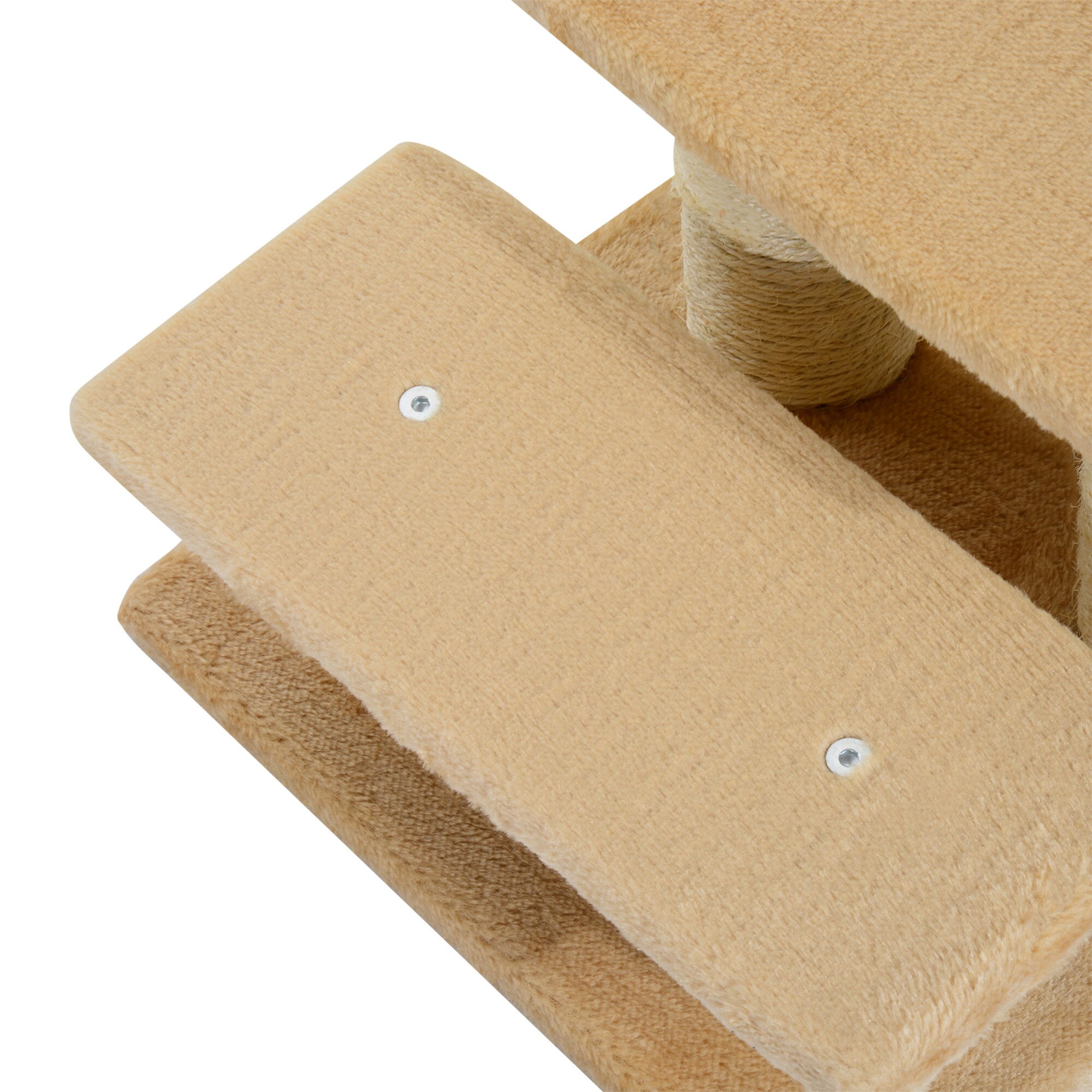 PawHut Katzenteppe mit 3 Stufen beige 45 x 35 x 34 cm (LxBxH)