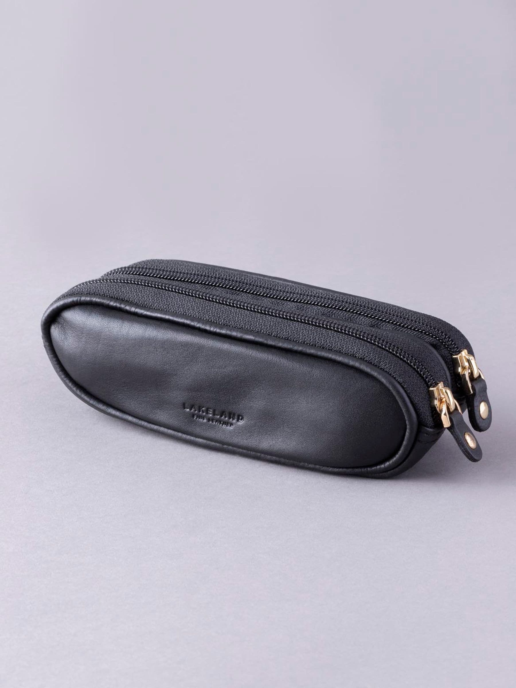 Zwart - Lakeland Leather dubbele brillenkoker