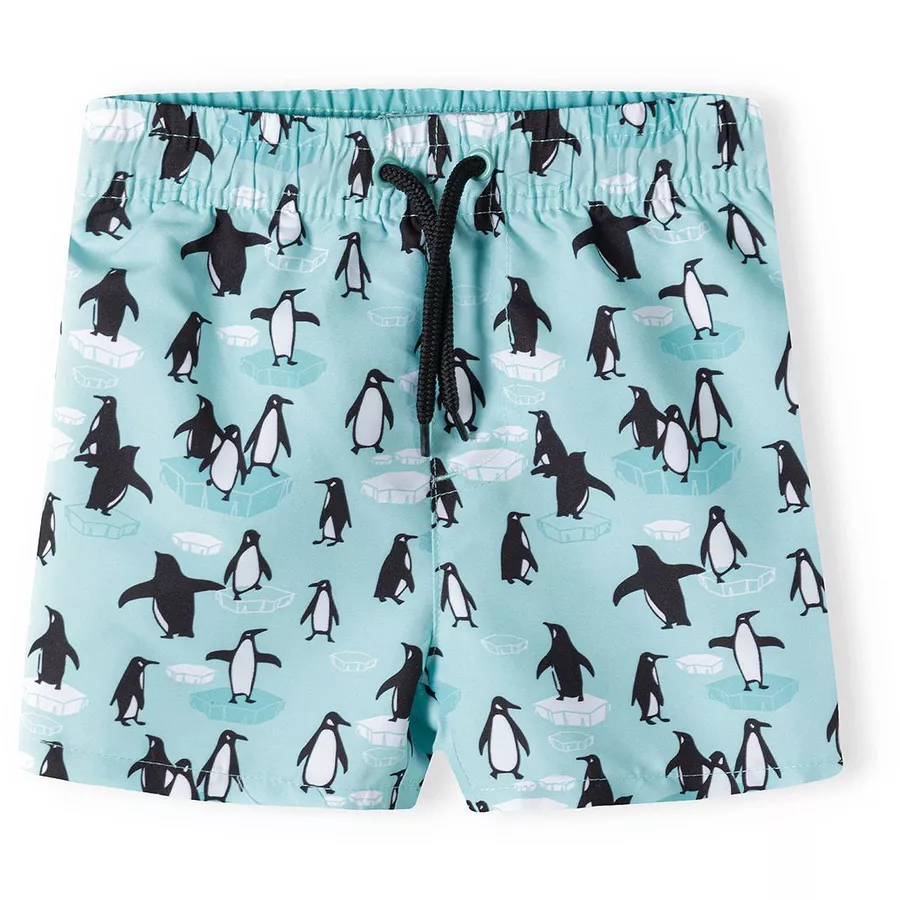 MINOTI Badeshorts MintgrünSchwarzWeiß