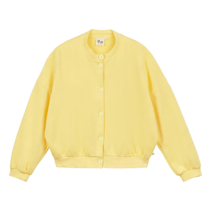 a.p Cardigan Molleton Firval Coton Bio | Jaune citron