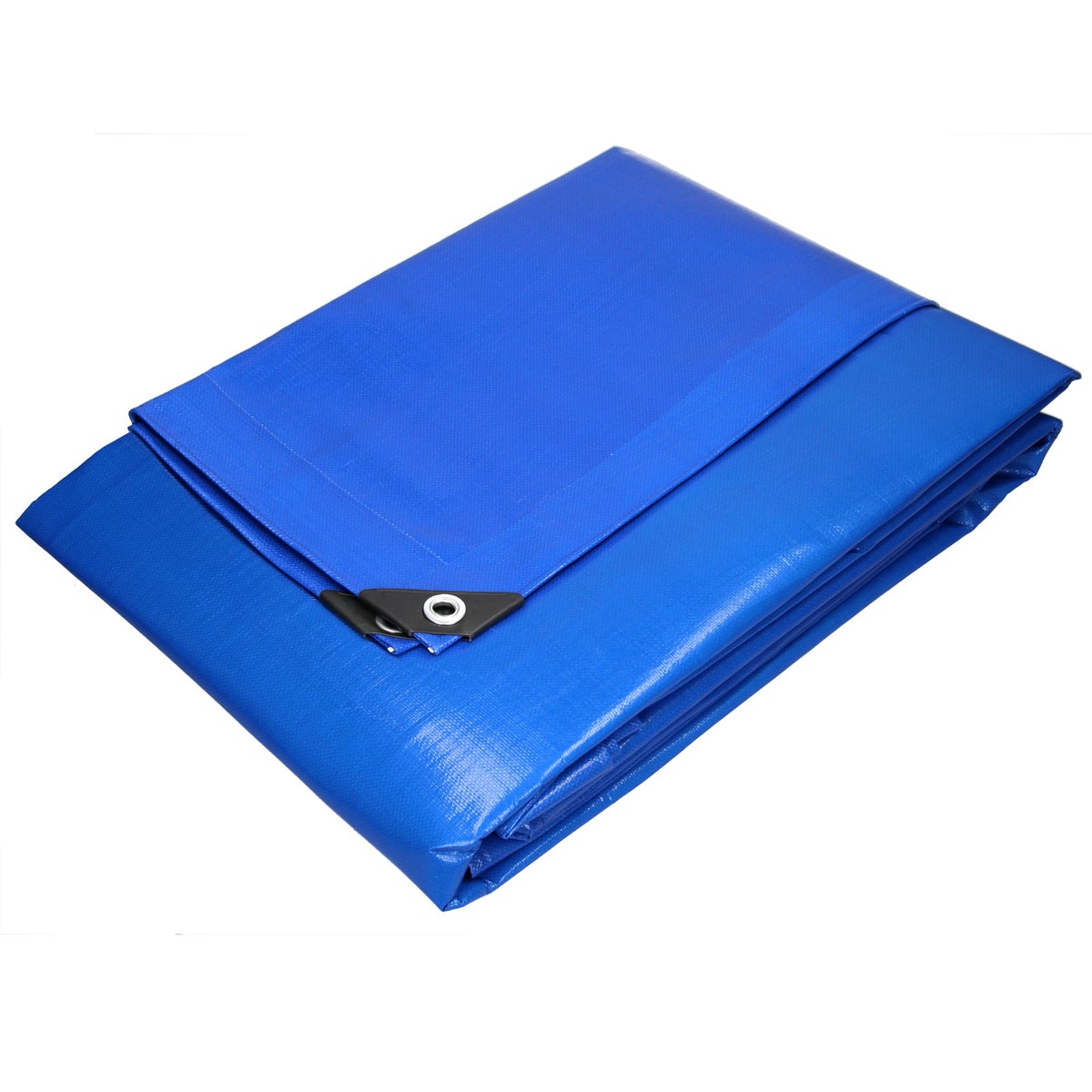 ECD Germany Afdekzeil met ogen, 6x8m, 48m², 260g/m², Blauw, Polyethyleen, Schimmelwerend, Waterdicht, Scheurvast, Beschermhoes, Boothoes, Tuinhoes, Houten hoes, Hoes voor tuinmeubelen, Zwembad, Auto