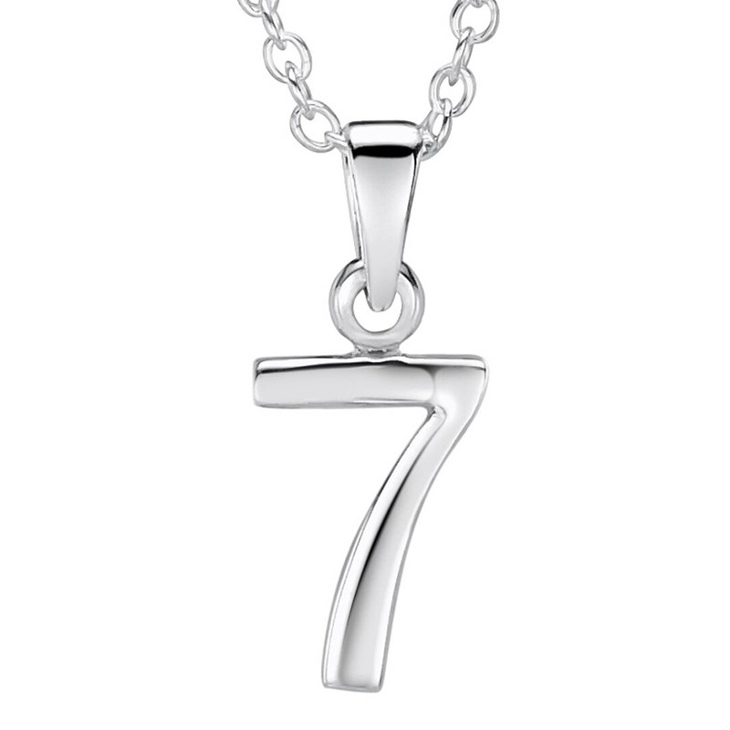 Collier nombre porte bonheur en argent 925/1000