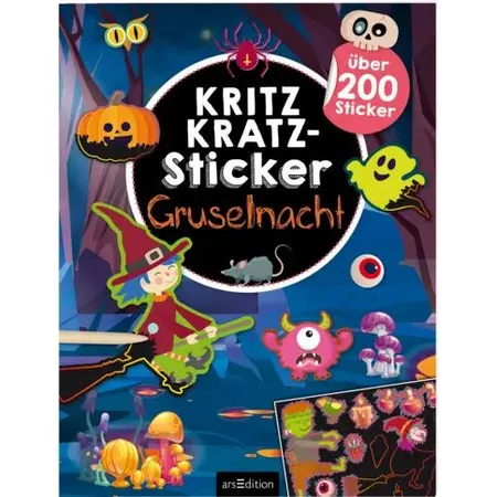 ars Edition Kritzkratz-Sticker – Gruselnacht