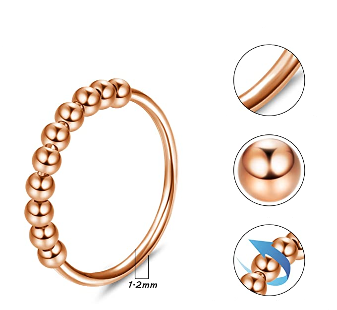 (3er Set) Anti Stress Fidget Finger Ring - Gold