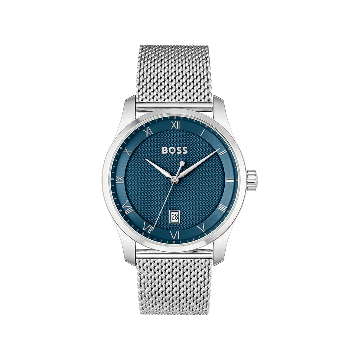 Montre BOSS business homme bracelet acier argent