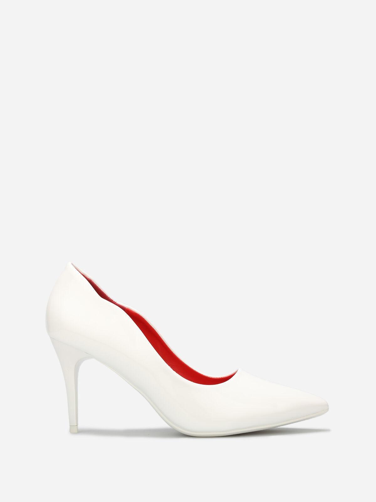 Escarpins pointus vernis- Blanc