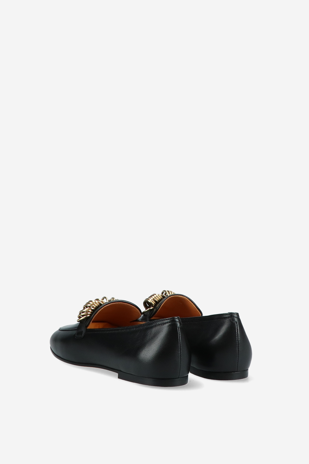 Buckled leather loafers