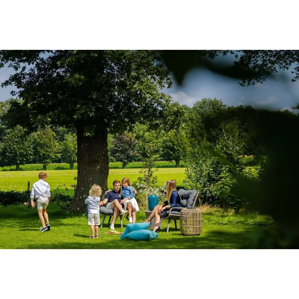 Bistroset 2 personen Wicker Grijs Garden Collections Dover