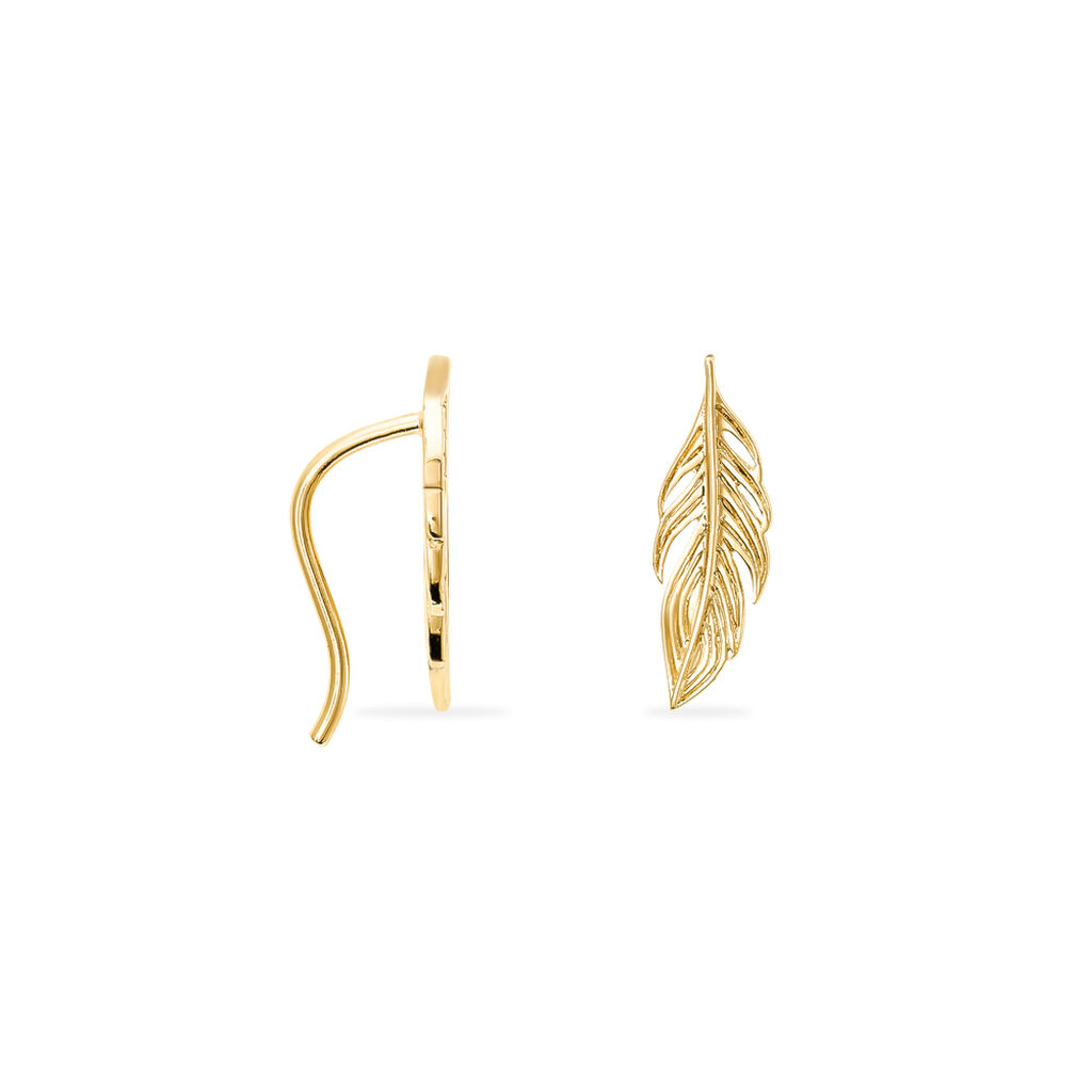 Boucles D'oreilles Grimpantes Hanae Plaqué Or Jaune