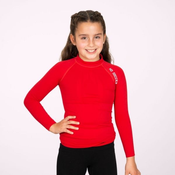 HO Soccer Camisola Térmica Criança Manga Comprida Vermelha 10/12