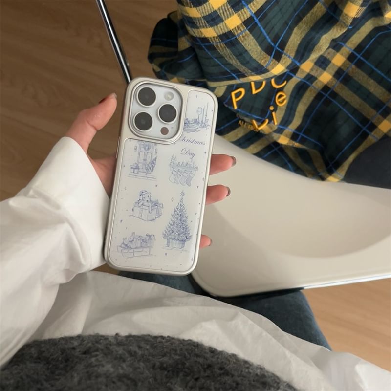 Elliure - Kerst telefoonhoesje - iPhone 16 Pro Max / 16 Pro / 16 Plus / 16 / 15 Pro Max / 15 Pro / 15 Plus / 15 / 14 Pro Max / 14 Pro / 14 Plus / 14 / 13 Pro Max / 13 Pro / 13 / 13 Mini