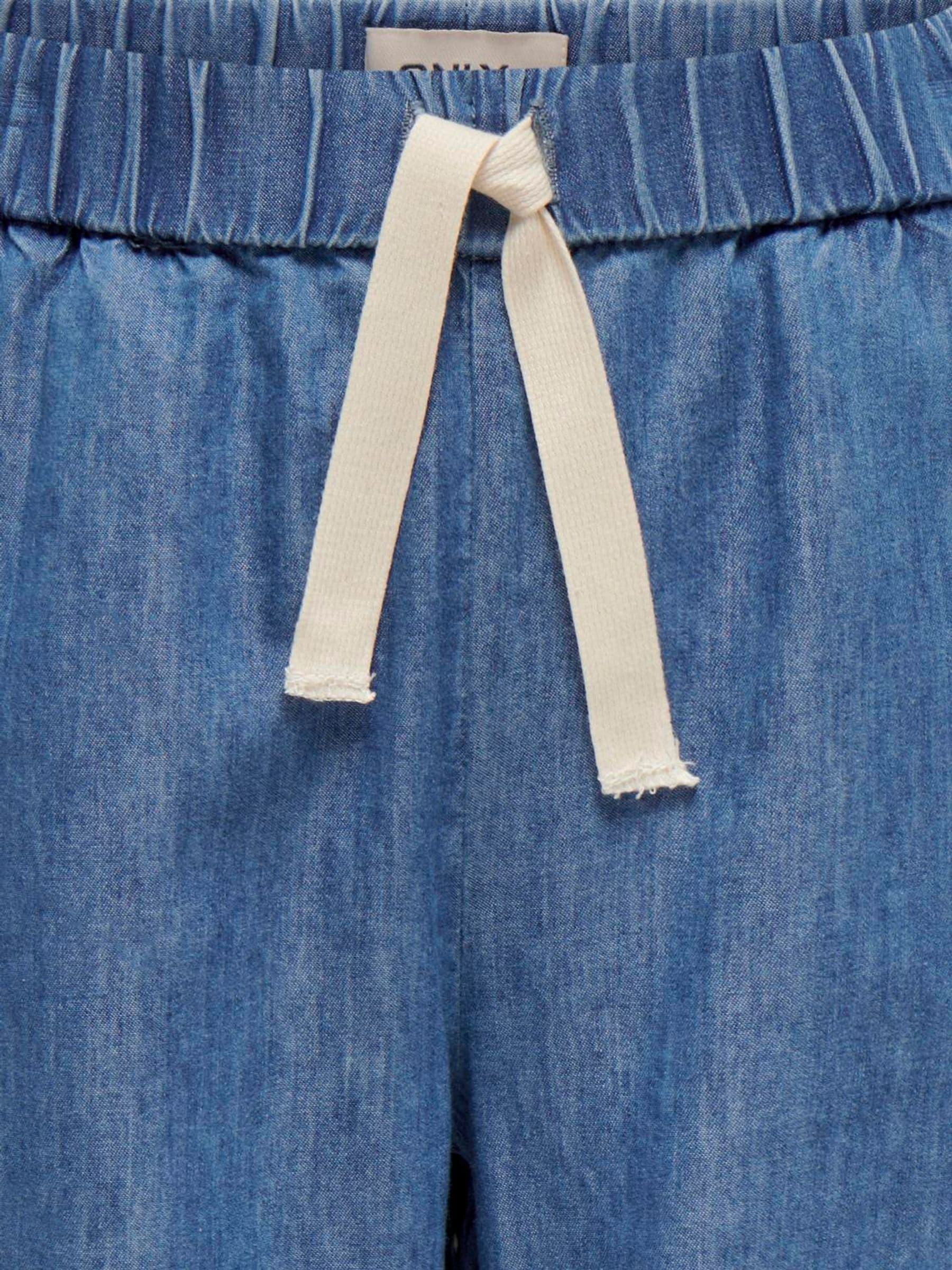 ONLY KIDS Comfort Tie Waist Wide Leg Jeans