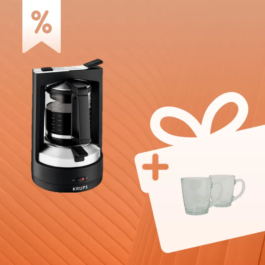 Pack web exclusif : cafetière pression + 2 tasses en verre