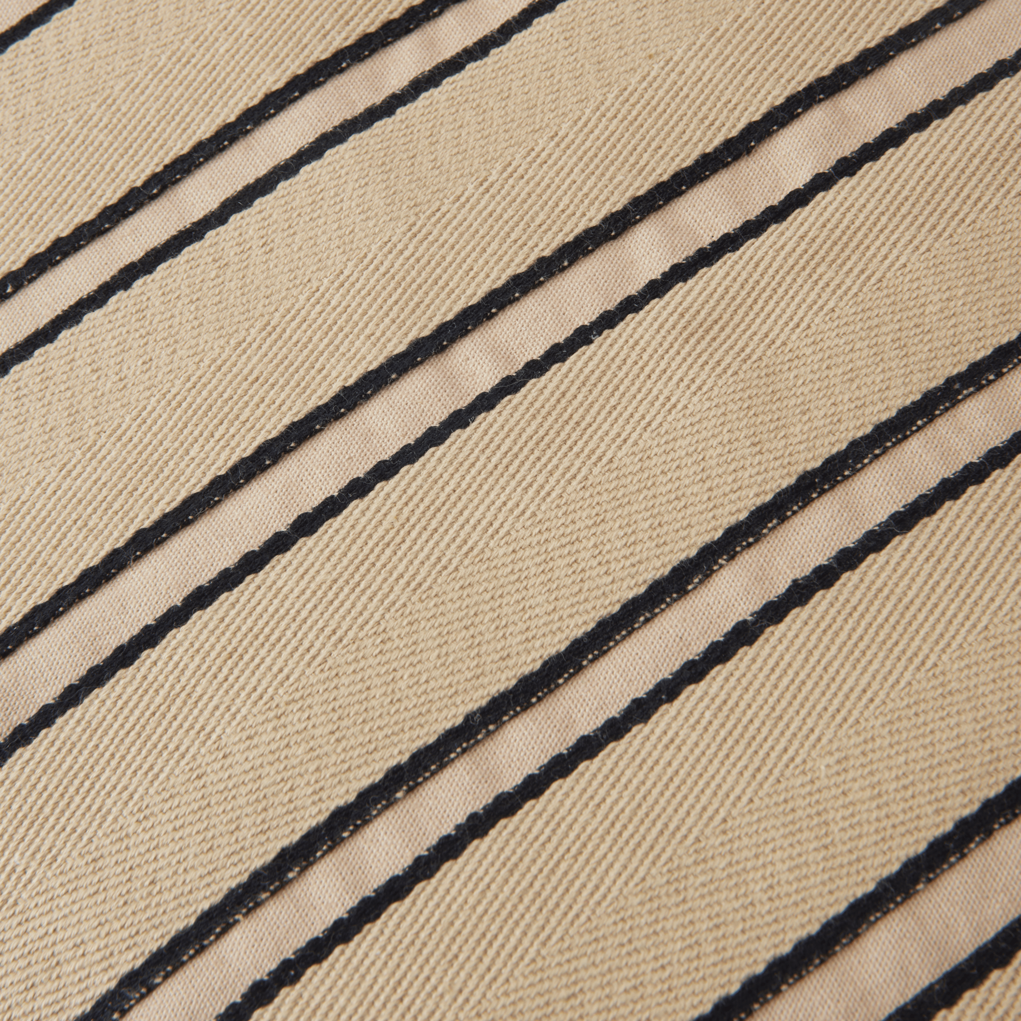 Sierkussen Twill 50x50 cm naturel/zwart