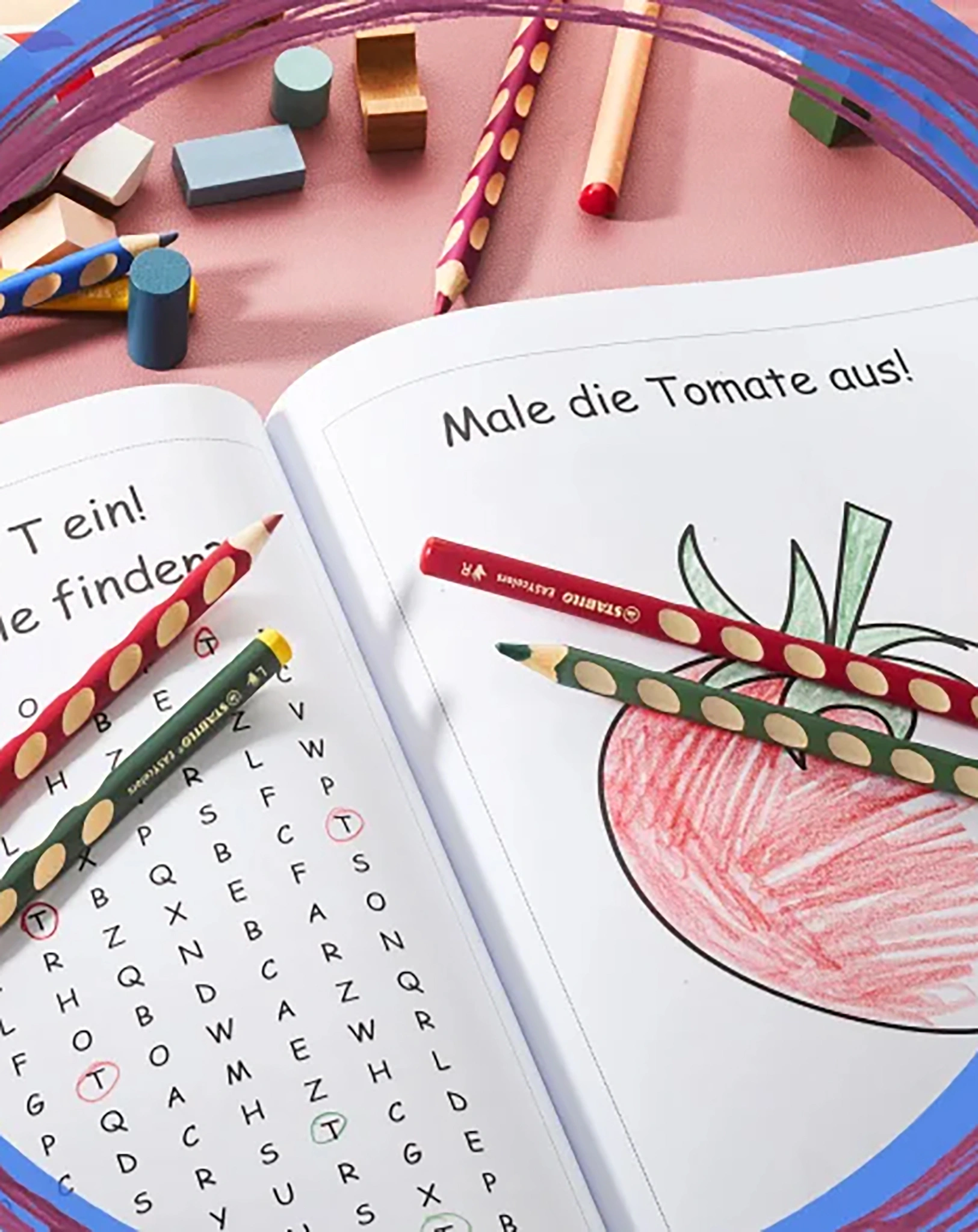 Buntstift STABILO® EASYcolors für Rechtshänder 12er-Pack mit Spitzer