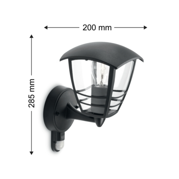 Philips buitenlamp Creek met bewegingsmelder up