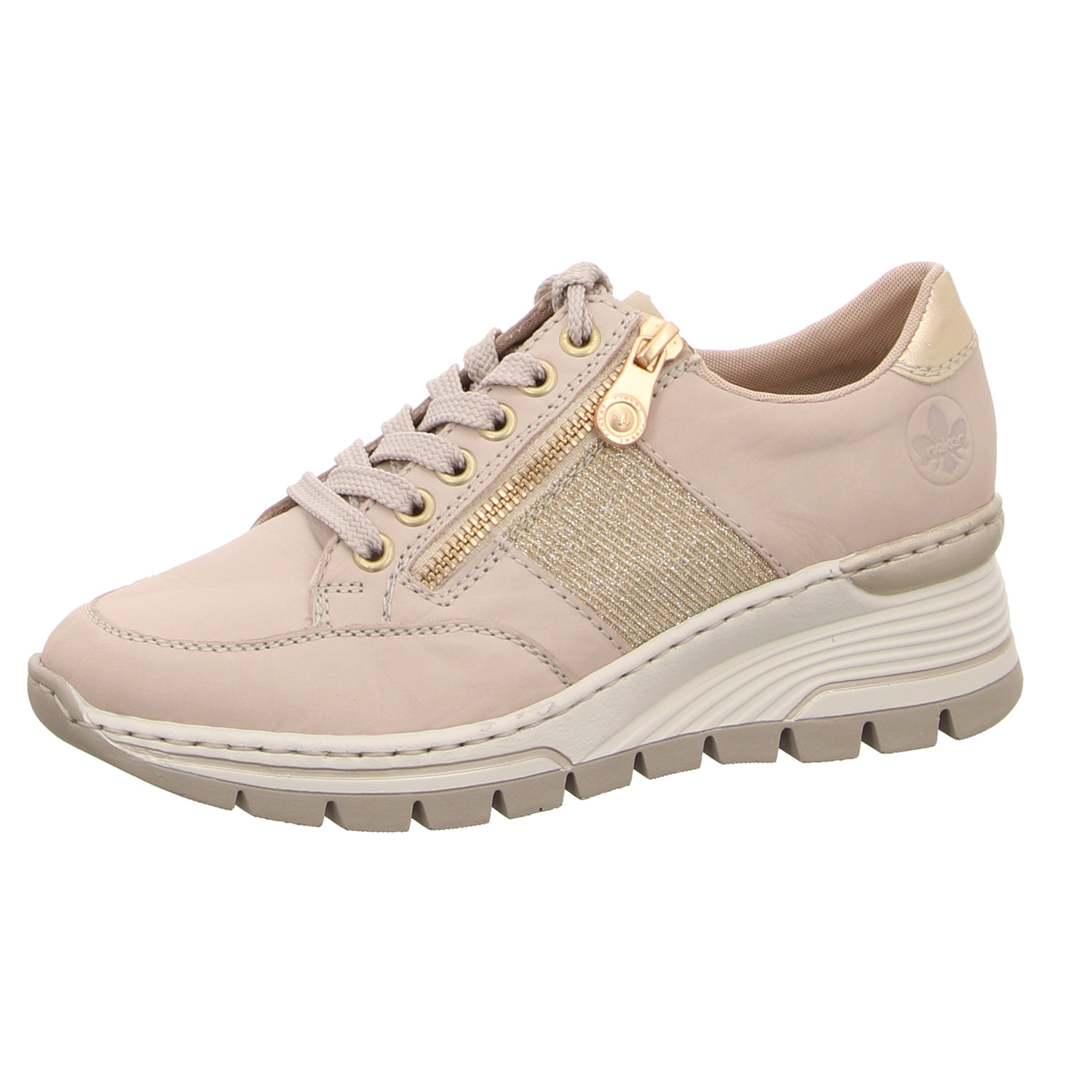 Rieker Schnürhalbschuh beige