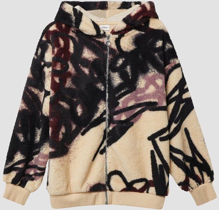 s.Oliver - Vest - Polyester - Met Capuchon - All-over Print