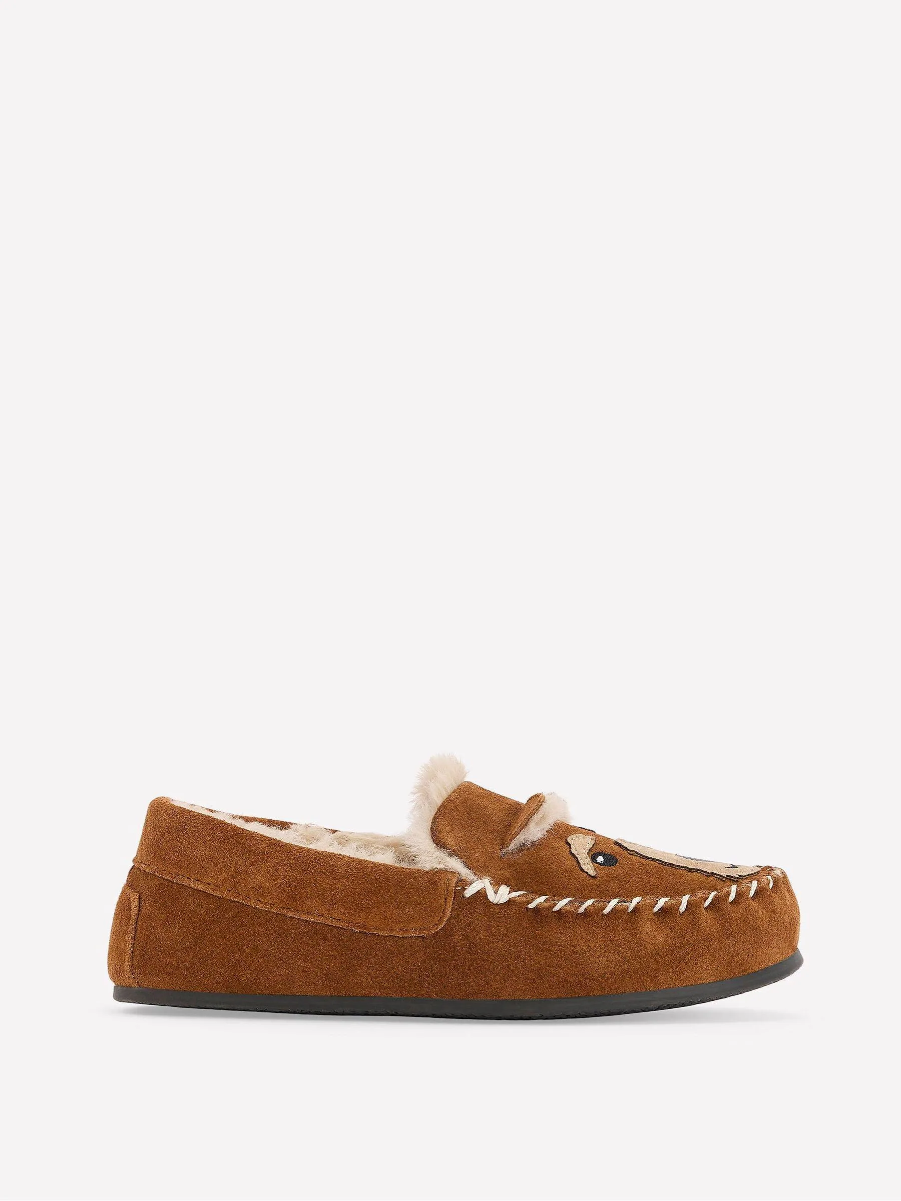 Boden Cosy Suede Dog Slippers