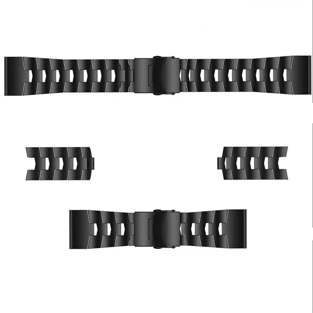 Garmin Fenix 6 / 6 Pro / 5 / 5 Plus / Forerunner 935 Edelstahl Armband mit Butterfly Verschluss (Gelenkumfang: 220mm) - Schwarz