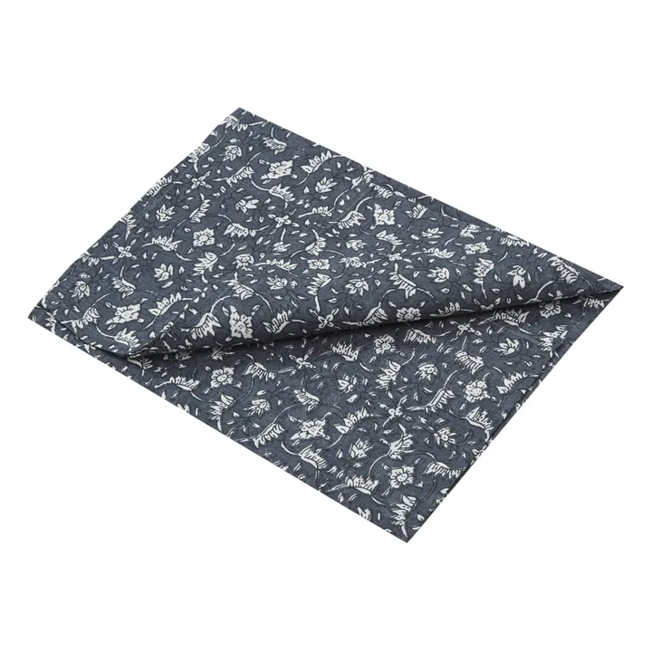 Scarlette Ateliers Serviette de table Marge en coton - Set de 8 | Bleu gris
