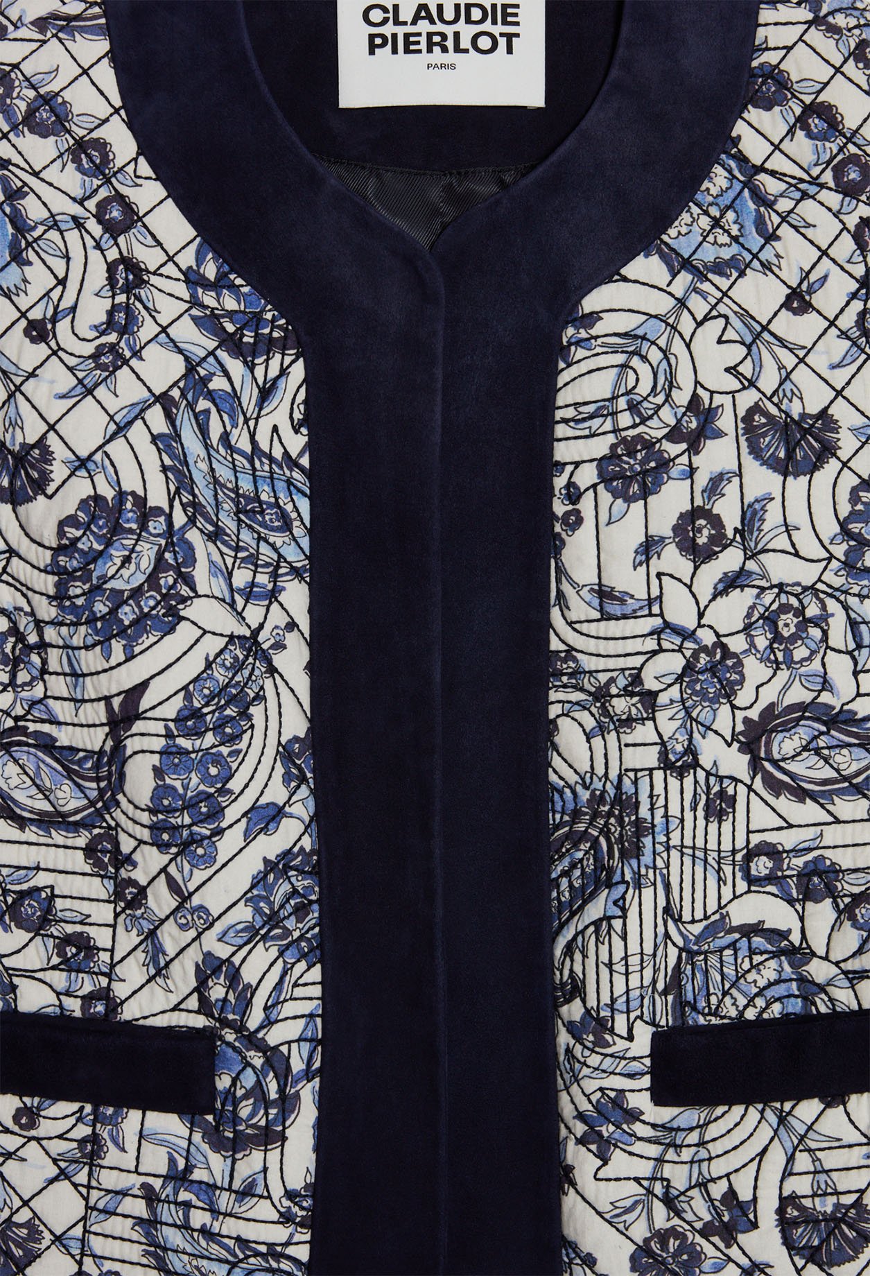 Blouson matelasse &agrave; motifs
