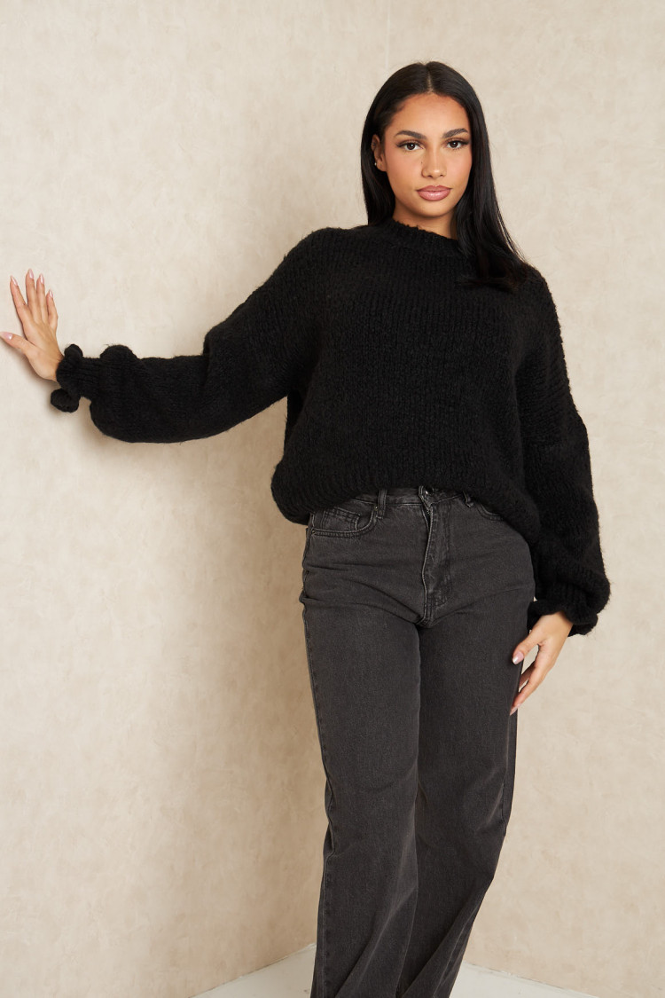 Pull en laine noir