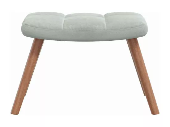 Chaise à bascule avec repose-pied Gris clair Velours