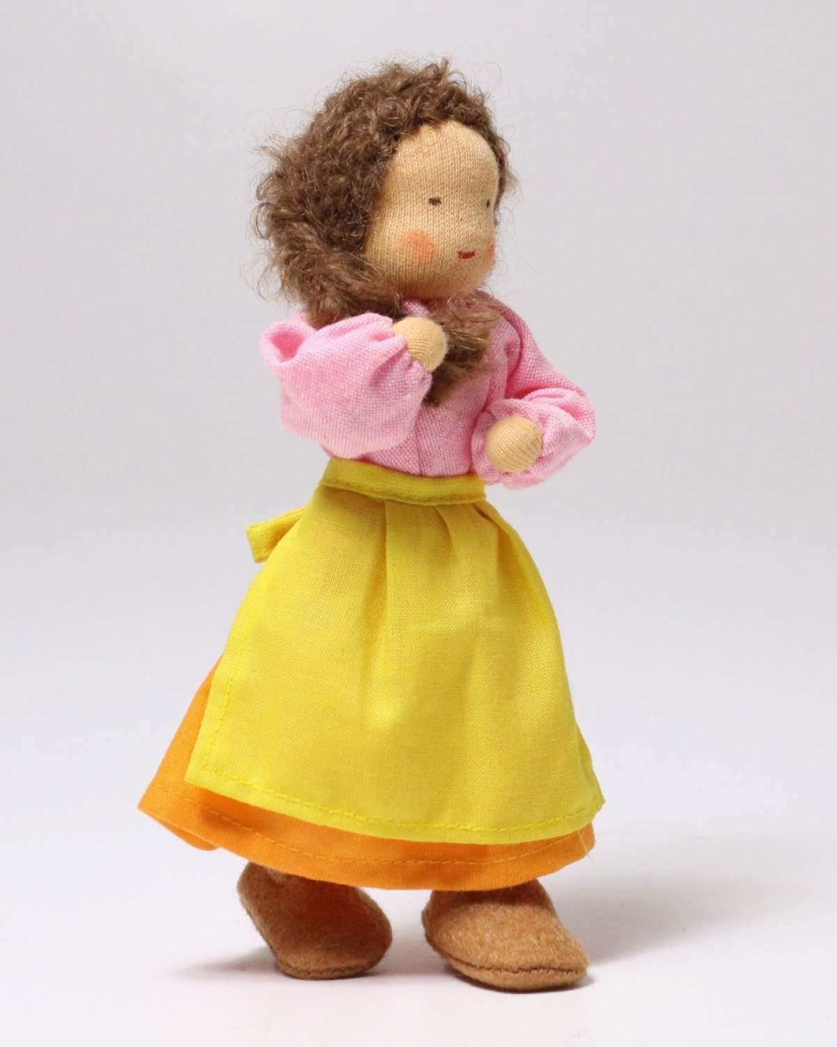 Dukke m/ fleksibel kropp – Liten 13cm – Håndlaget | Flexible Doll