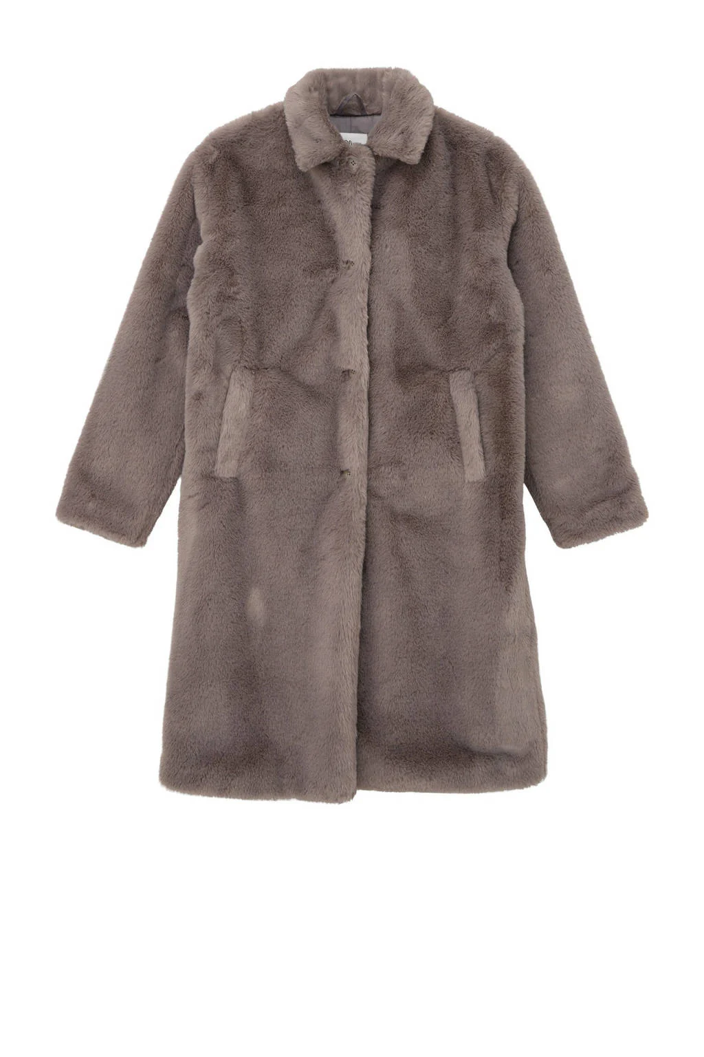 s.Oliver imitatiebonten faux fur jas grijs