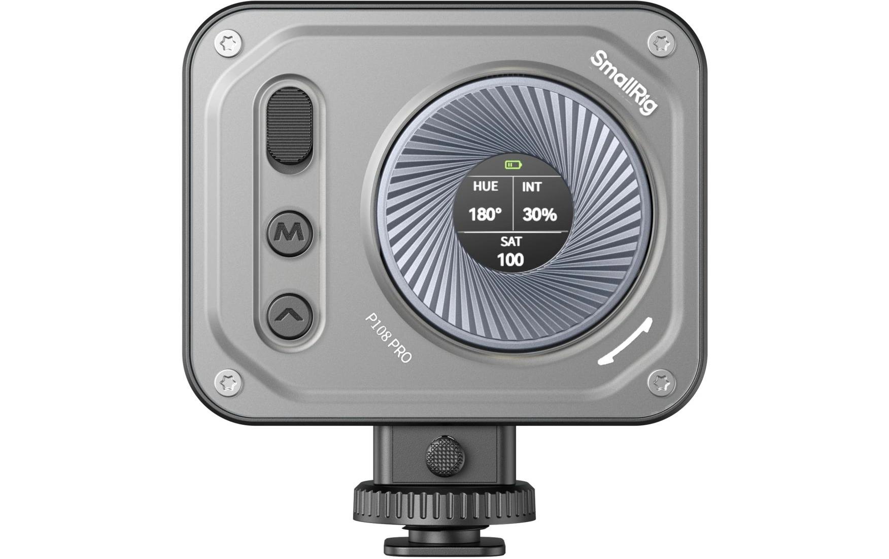 Vibe P108 Pro Mini-LED-Videoleuchte SchwarzSimuliert 2500K-6500K Tageslicht und bietet 12 Spezialeffekte